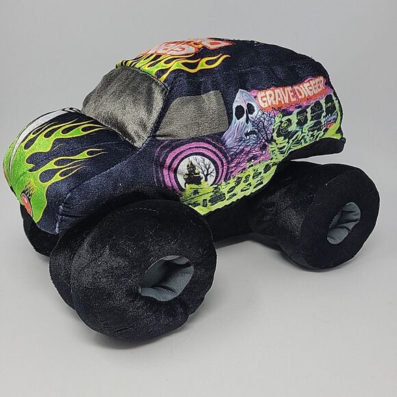 Monster Jam Grave Digger Plush Stuffed Pillow Buddy - Soft Polyester Micro NWOT - Picture 1 of 13